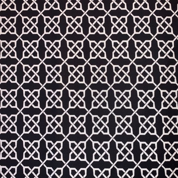 9.9 Yds Free Spirit Vicki Payne Black White Celtic Knot Fretwork Lattice Fabric